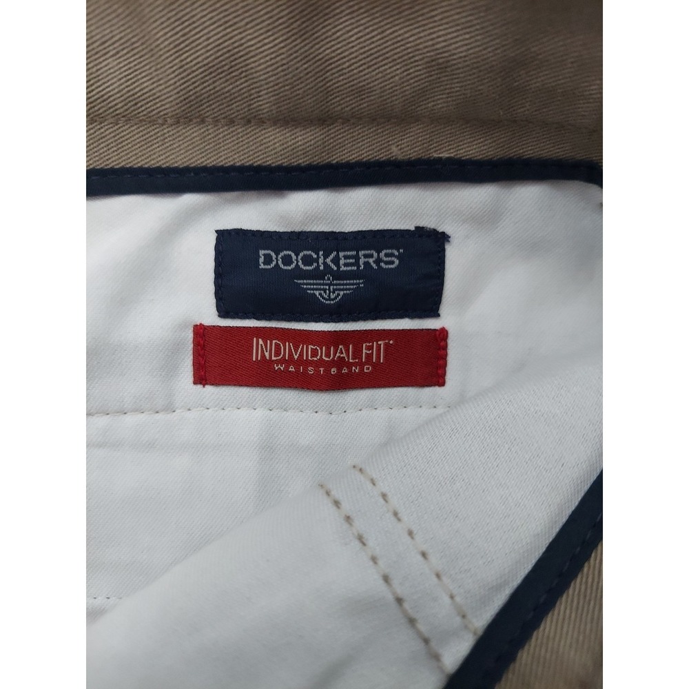 Dockers Pants Mens 36x29 Tan Khaki Individual Fit Flat Front Wrinkle Free Chino - Picture 6 of 8